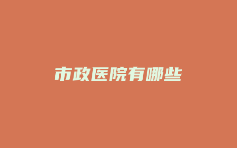 市政医院有哪些