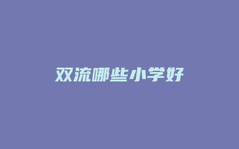 双流哪些小学好