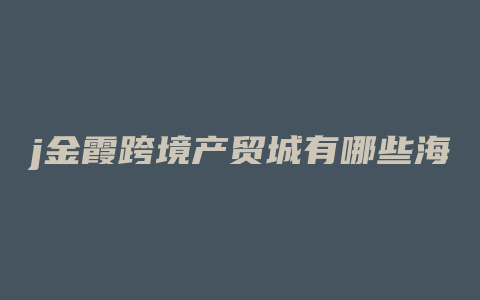 j金霞跨境产贸城有哪些海外产品