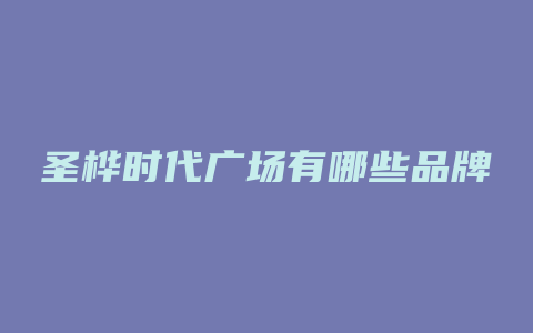 圣桦时代广场有哪些品牌